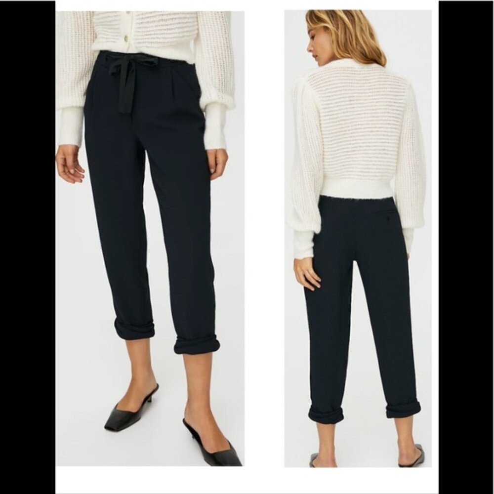 Wilfred Allant Crop, Tie Waist Pant Black